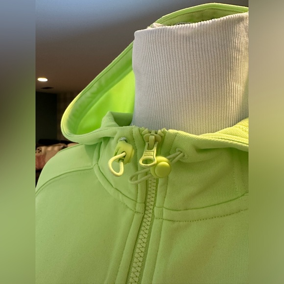 NWT!🔥Adidas AEROREADY GAME AND GO FULL-ZIP HOODED FLEECE JACKET Women Lime - Picture 5 of 15